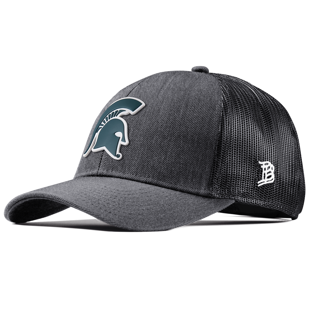 Michigan State University "Michigan State Spartan" Stretch Snapback Trucker Charcoal