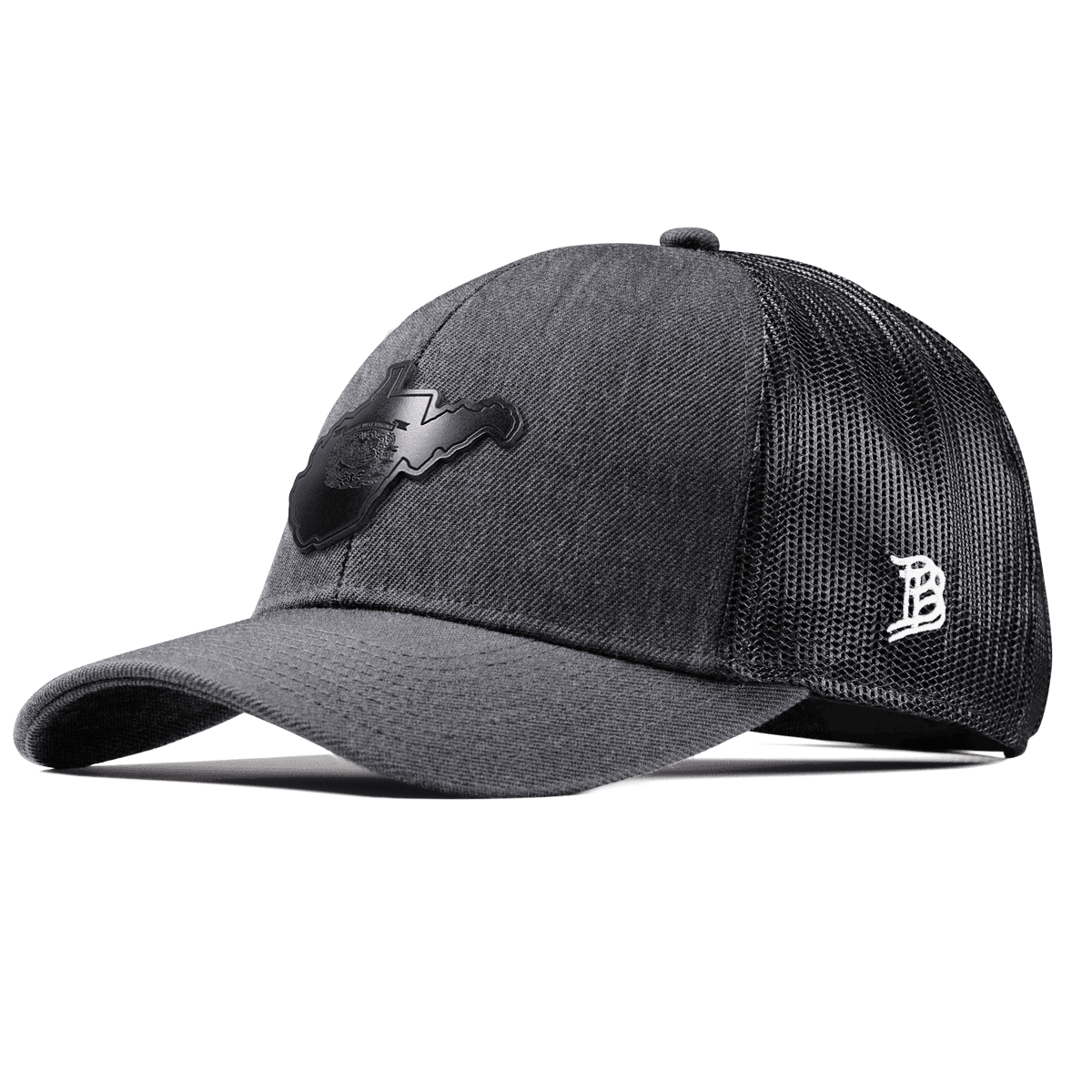 West Virginia 35 Midnight Stretch Snapback Trucker Charcoal