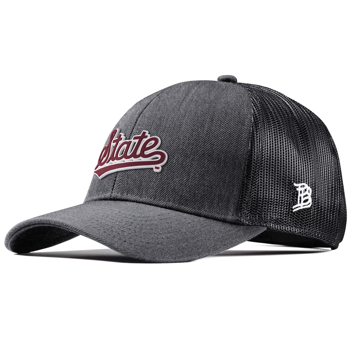 Mississippi State University "Mississippi State Script" Stretch Snapback Trucker Charcoal 