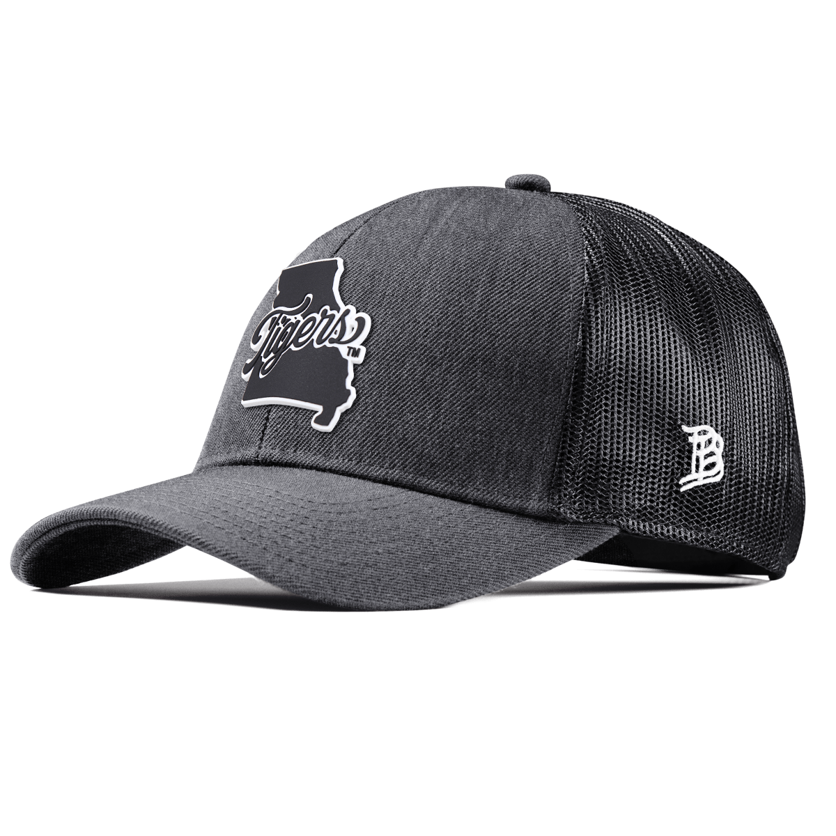 University of Missouri "Missouri Tigers State Script" Curved Stretch Trucker Charcoal