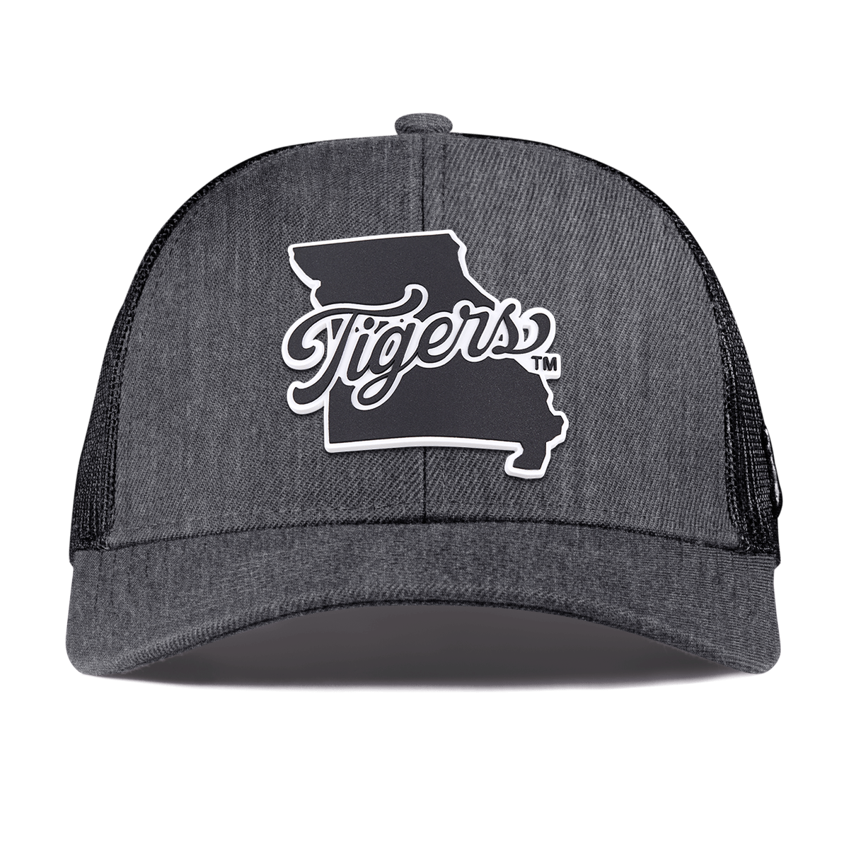 University of Missouri "Missouri Tigers State Script" Curved Stretch Trucker Charcoal