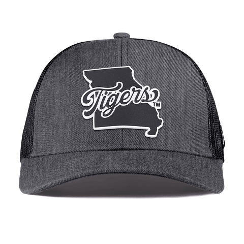 University of Missouri "Missouri Tigers State Script" Curved Stretch Trucker Charcoal