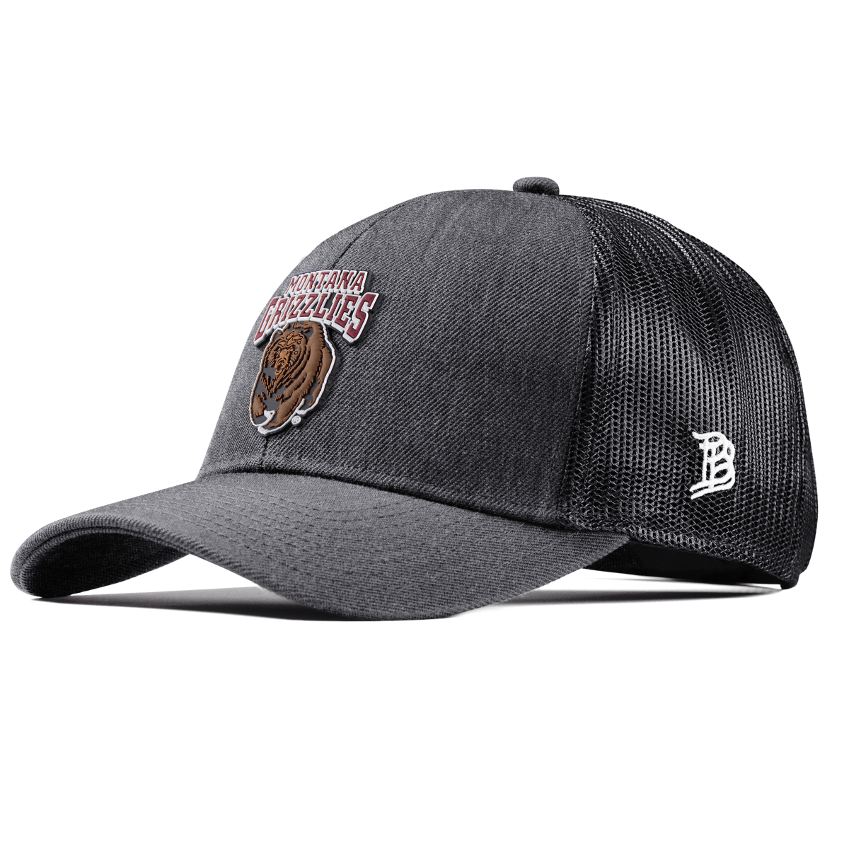 University of Montana "Montana Grizzlies Team Logo" Curved Stretch Trucker Charcoal