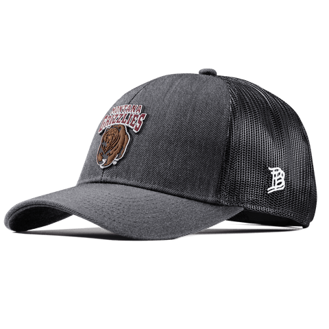 University of Montana "Montana Grizzlies Team Logo" Curved Stretch Trucker Charcoal