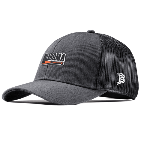 Oklahoma State University "OSU Baseball" Curved Stretch Trucker Charcoal