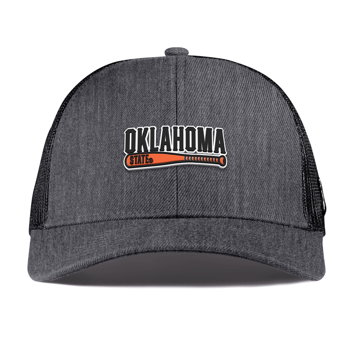 Oklahoma State University "OSU Baseball" Curved Stretch Trucker Charcoal