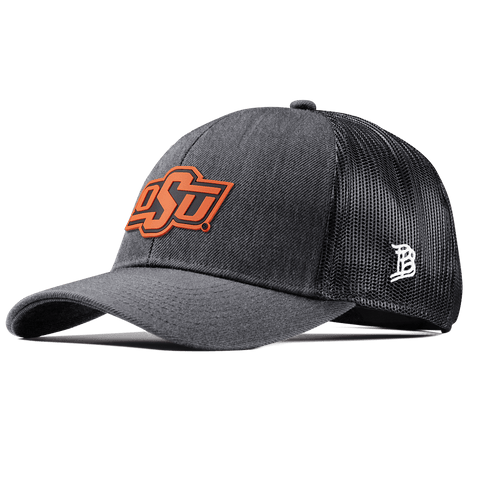 Oklahoma State University "OSU Team Logo" Stretch Snapback Trucker Charcoal 