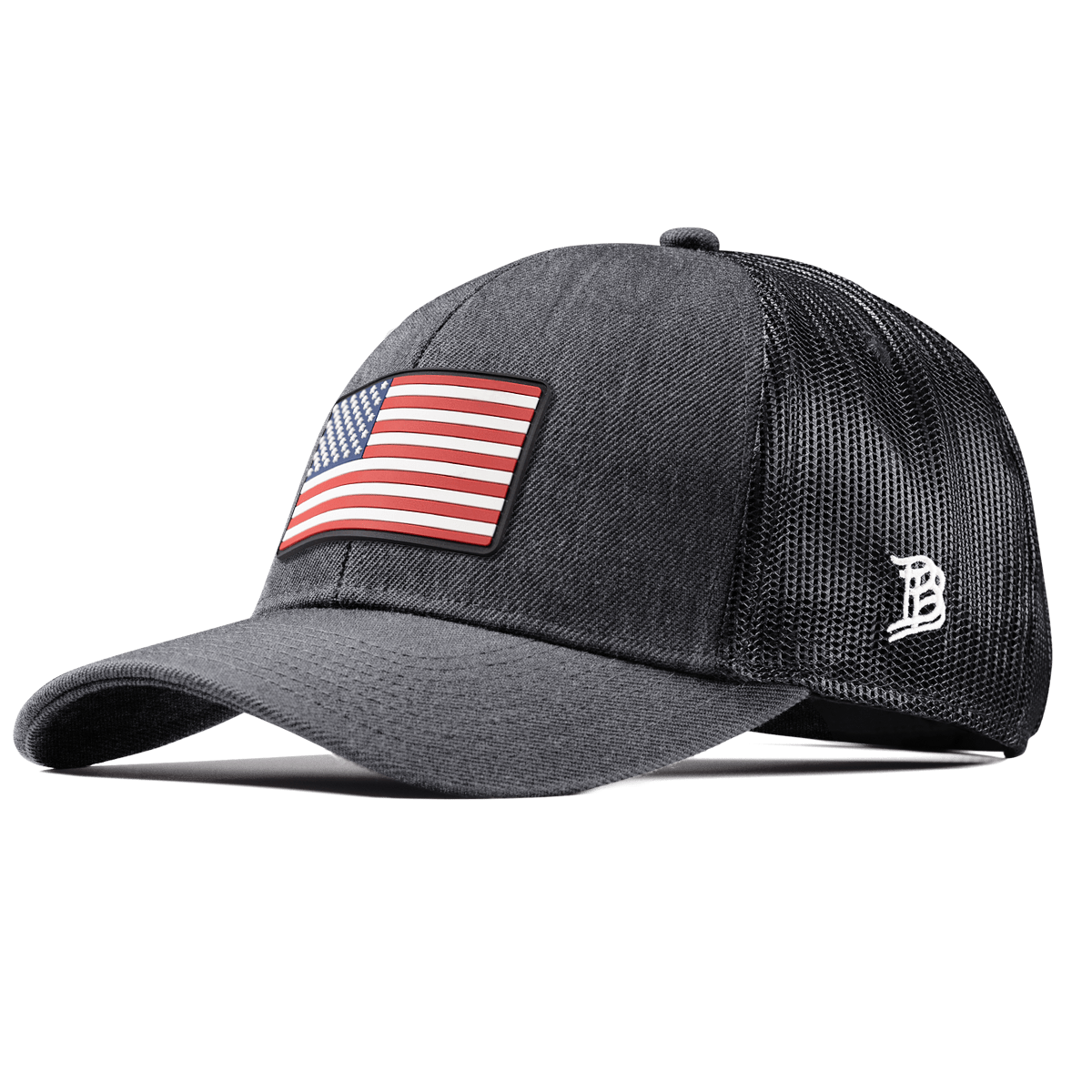 Old Glory PVC Stretch Snapback Trucker Charcoal