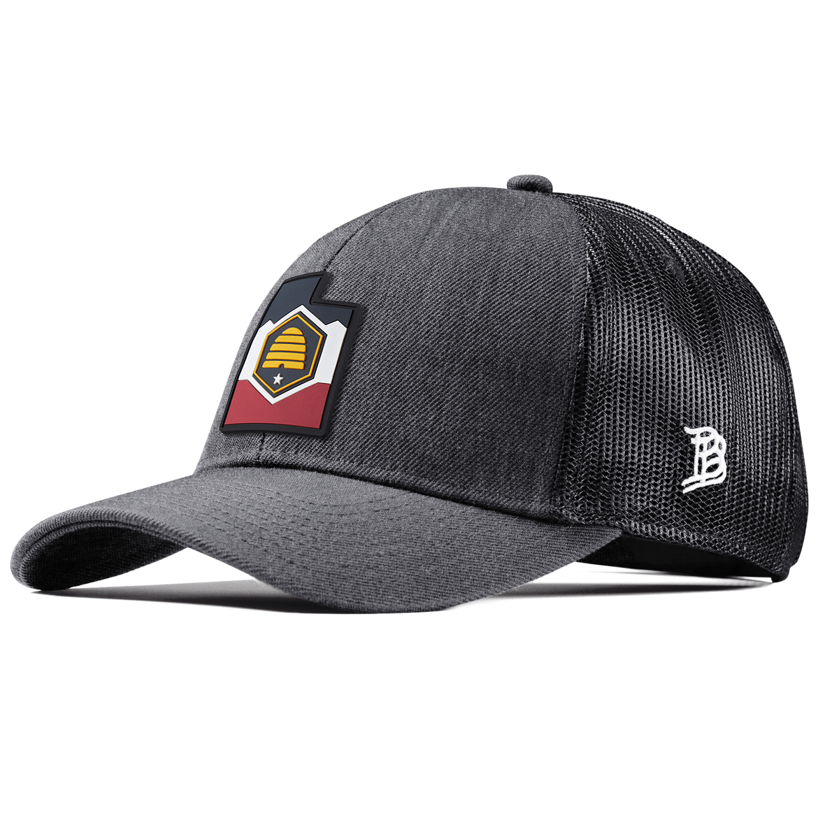 Utah 45 PVC Stretch Snapback Trucker Charcoal