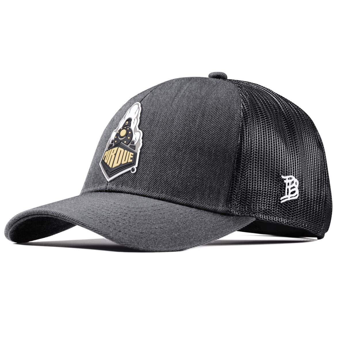 Purdue University "Purdue Team Logo" Curved Stretch Trucker Charcoal