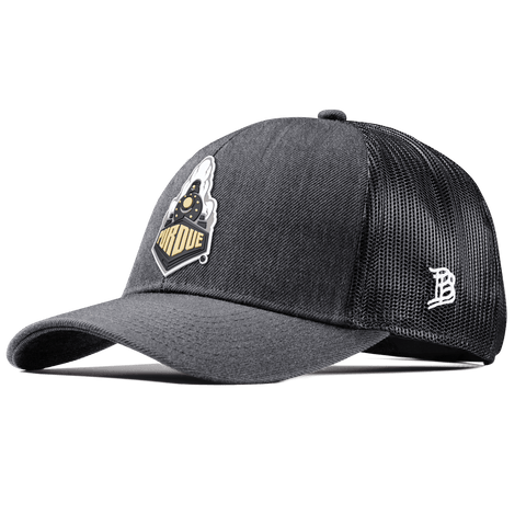 Purdue University "Purdue Team Logo" Curved Stretch Trucker Charcoal