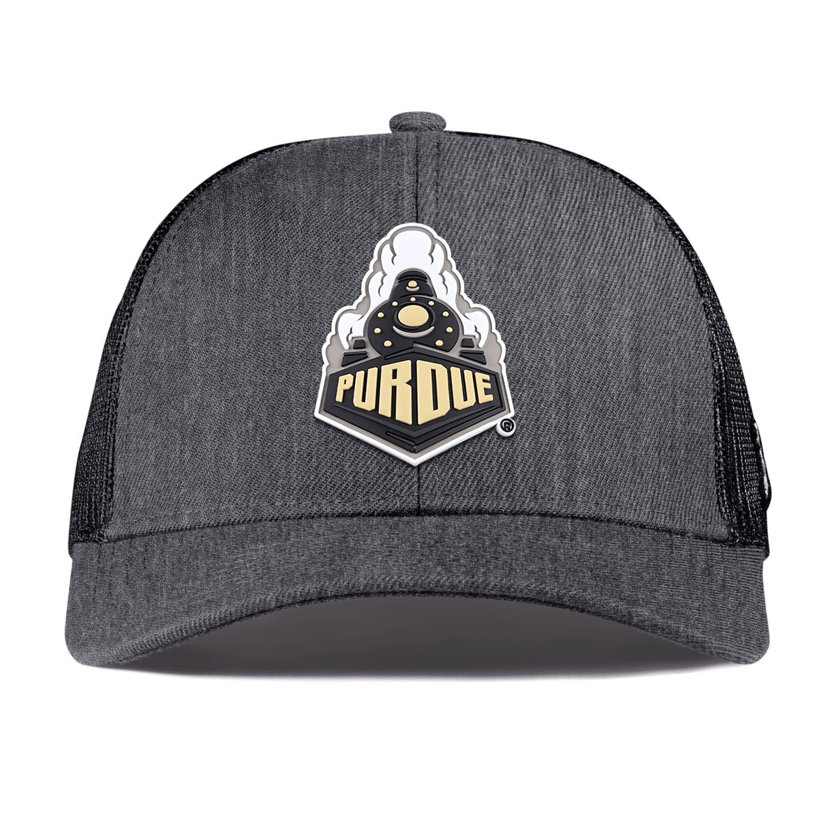 Purdue University "Purdue Team Logo" Curved Stretch Trucker Charcoal