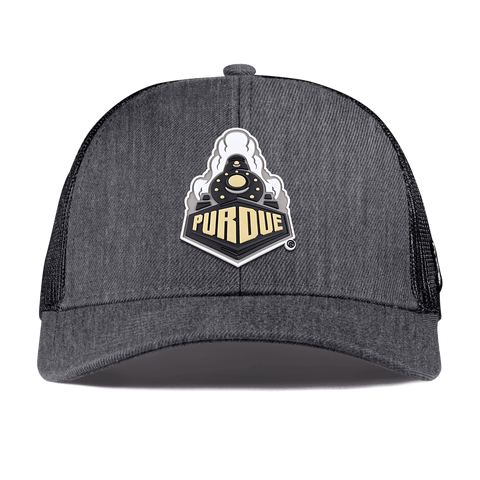Purdue University "Purdue Team Logo" Curved Stretch Trucker Charcoal