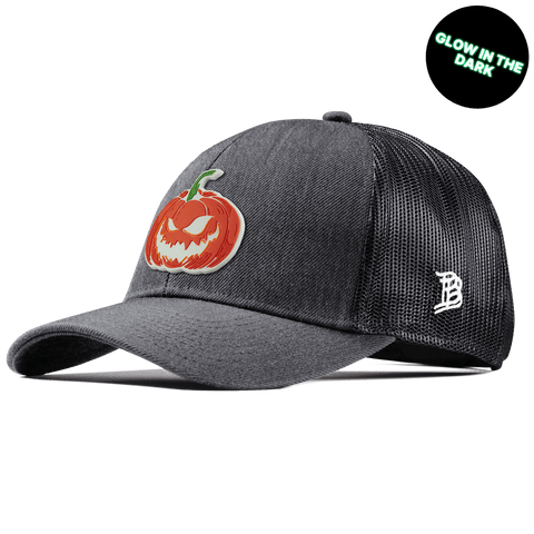 Jack-O-Lantern Glow Stretch Snapback Trucker Charcoal