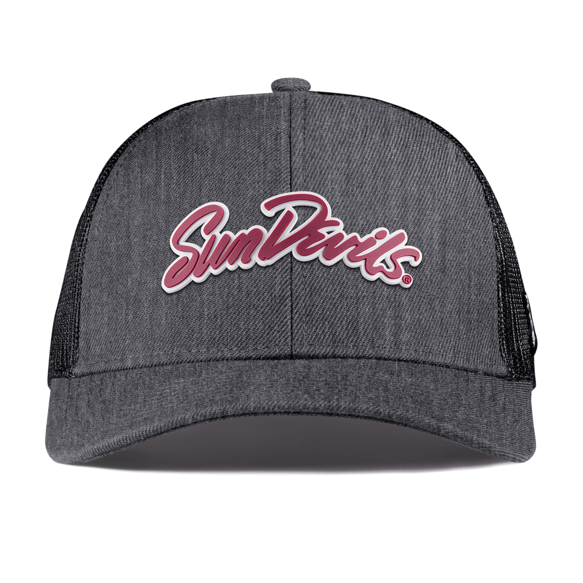 Arizona State University "Sun Devils Script" Curved Stretch Trucker Charcoal