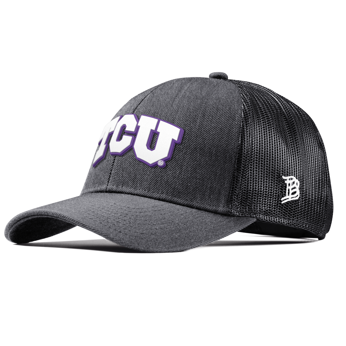 Texas Christian University "TCU Block" Curved Stretch Trucker Charcoal