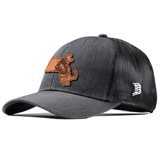 Massachusetts 6 Stretch Snapback Trucker Charcoal