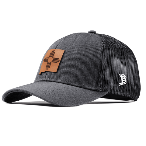 New Mexico 47 Stretch Snapback Trucker Charcoal