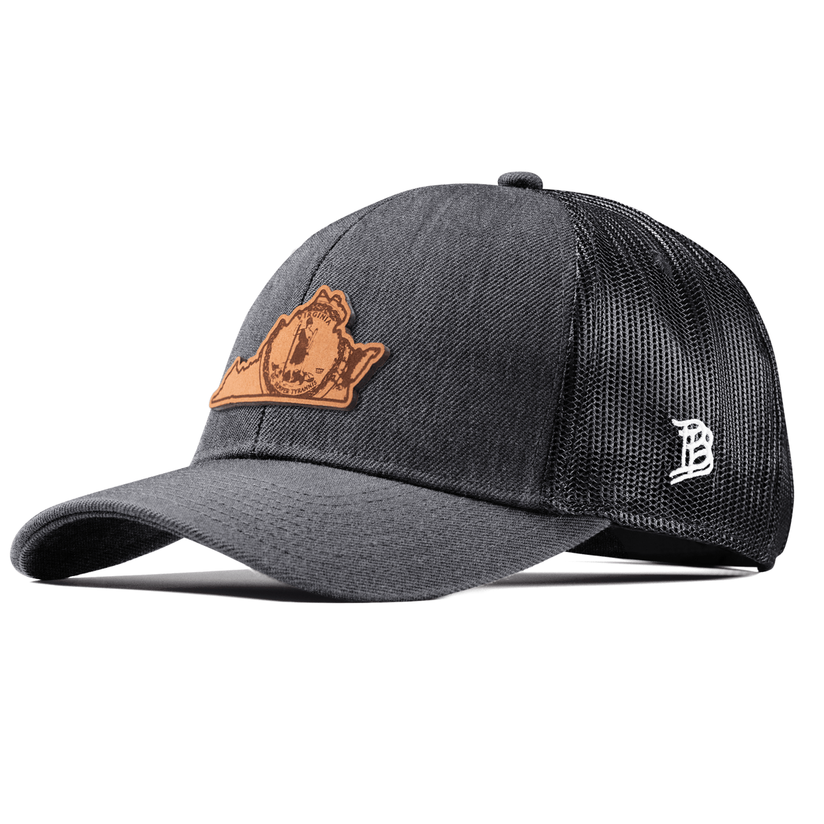 Virginia 10 Stretch Snapback Trucker Charcoal