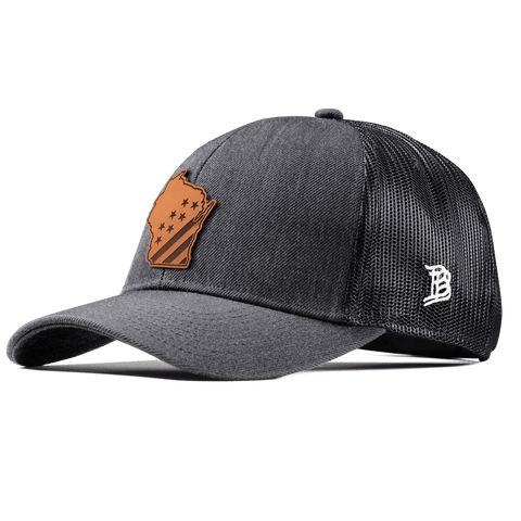 Wisconsin 30 Stretch Snapback Trucker Charcoal