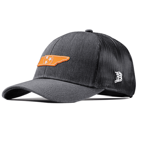 University of Tennessee "Tennessee Orange" Stretch Snapback Trucker Charcoal 