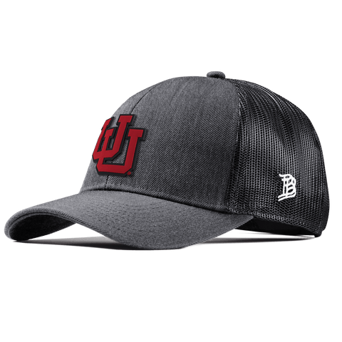 University of Utah "Utah Block" Stretch Snapback Trucker CHarcoal