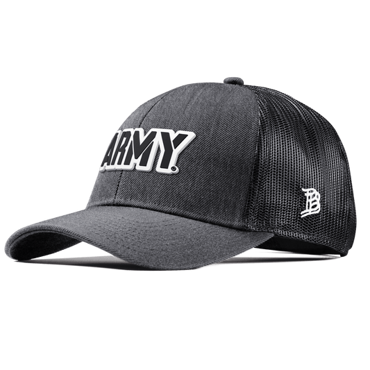 Army "Vintage Army Block" Curved Stretch Trucker Charcoal