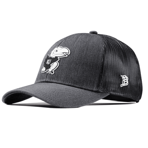 University of Kansas "Vintage Jayhawk" Curved Stretch Trucker Charcoal