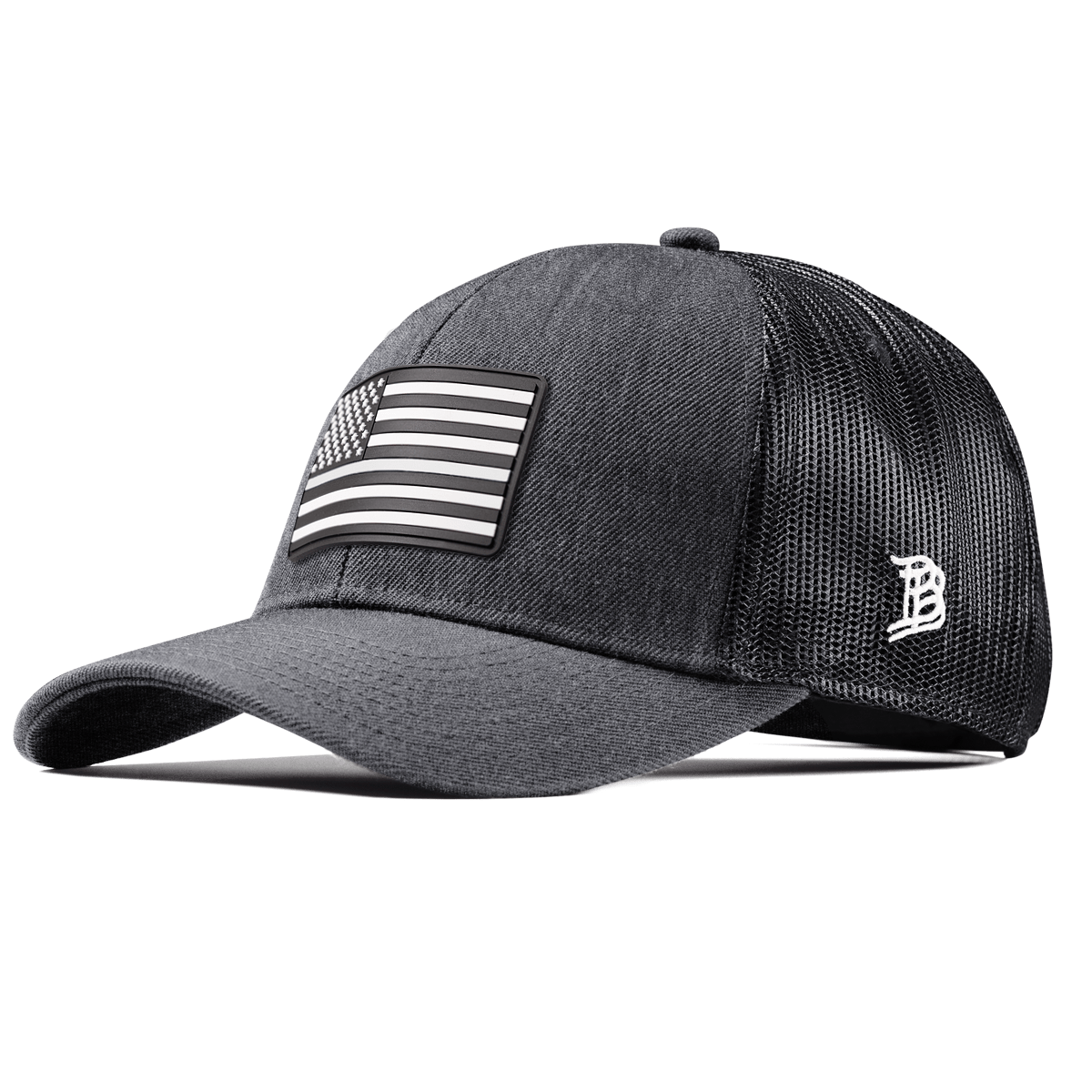 Vintage Old Glory Stretch Snapback Trucker Charcoal
