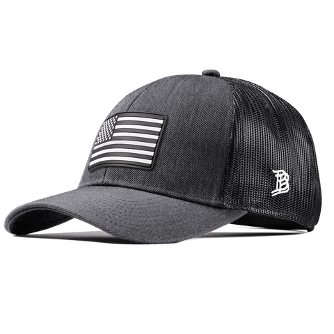 Vintage Old Glory Stretch Snapback Trucker Charcoal