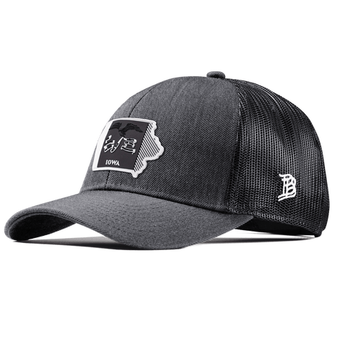 Iowa Vintage Stretch Snapback Trucker Charcoal