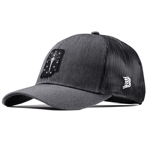 Indiana Vintage Stretch Snapback Trucker Charcoal