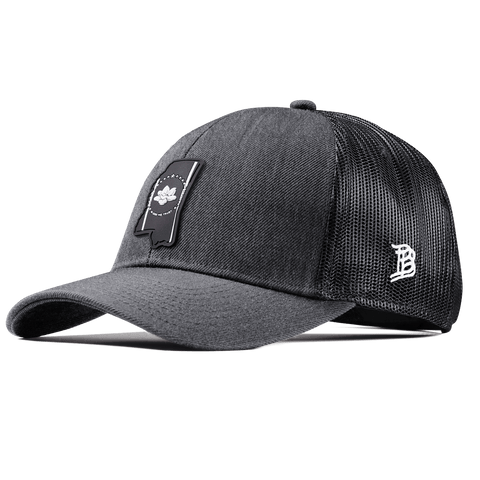 Mississippi Vintage Stretch Snapback Trucker Charcoal