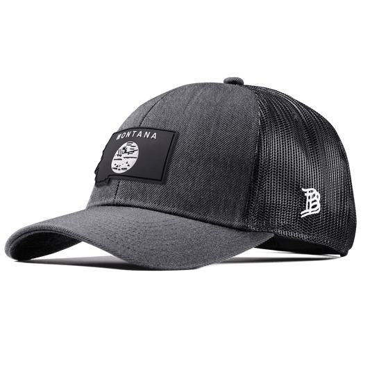 Montana Vintage Stretch Snapback Trucker Charcoal
