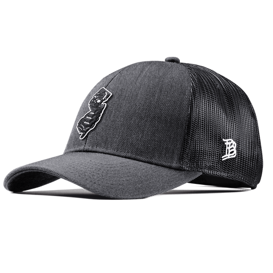 New Jersey Vintage Stretch Snapback Trucker Charcoal
