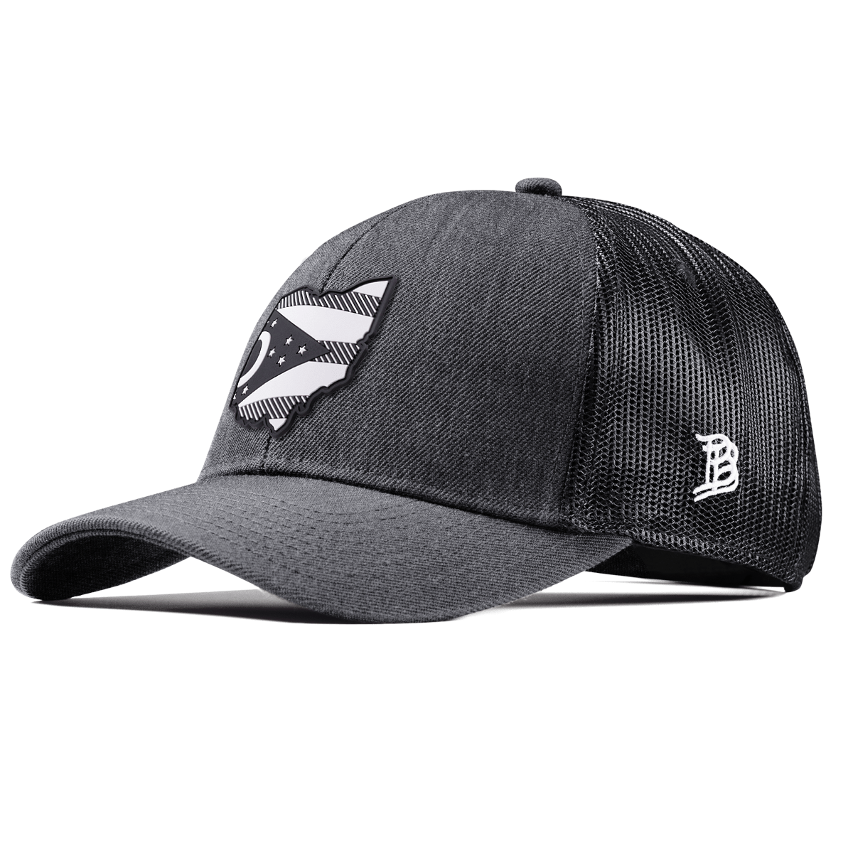 Ohio Vintage Stretch Snapback Trucker Charcoal