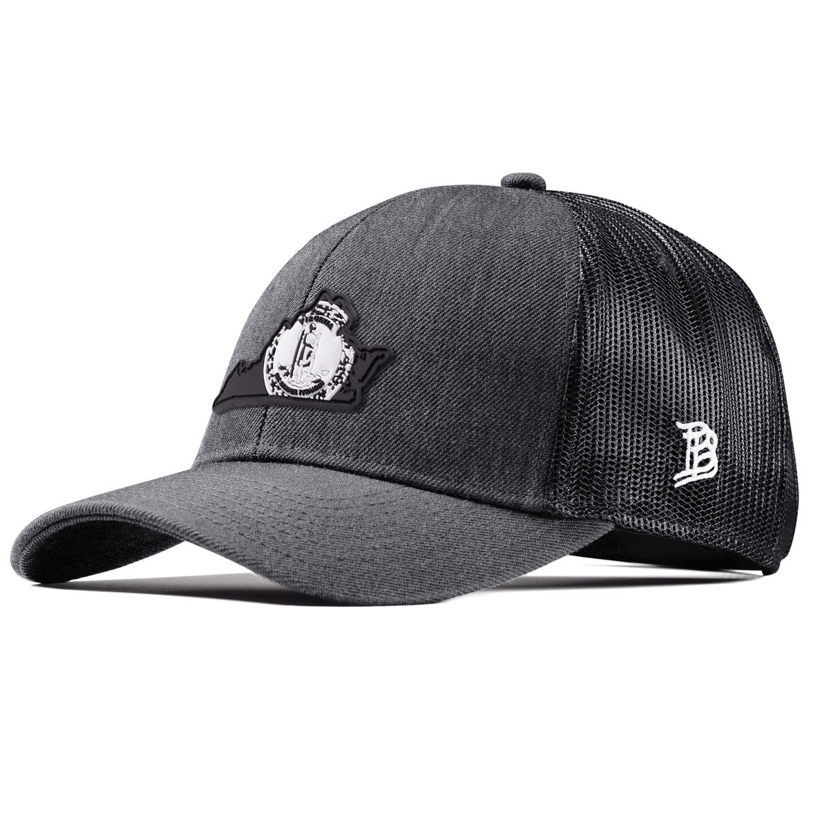 Virginia Vintage Stretch Snapback Trucker Charcoal