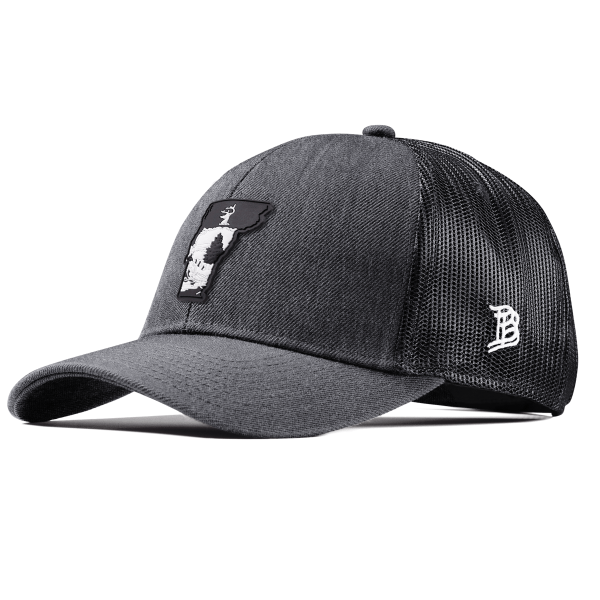 Vermont Vintage Stretch Snapback Trucker Charcoal