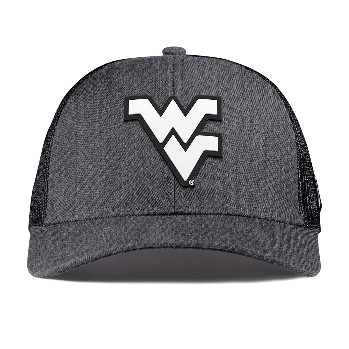 West Virginia University "Vintage West Virginia Team Logo" Curved Stretch Trucker Charcoal