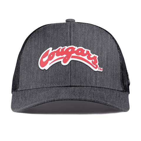 Washington State University "Washington State Cougars Script" Curved Stretch Trucker Charcoal