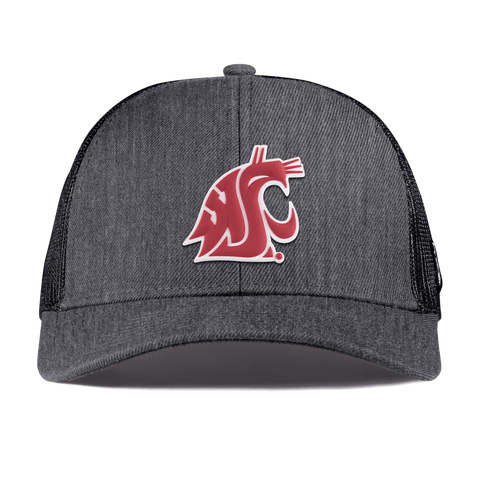 Washington State University "Washington State Team Logo" Curved Stretch Trucker Charcoal