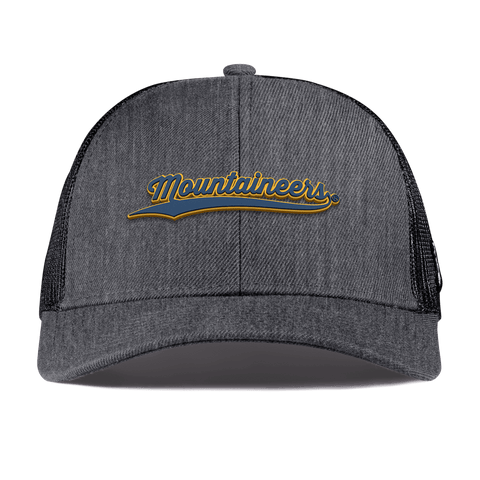 West Virginia University "West Virginia Mountaineers Script" Curved Stretch Trucker Charcoal