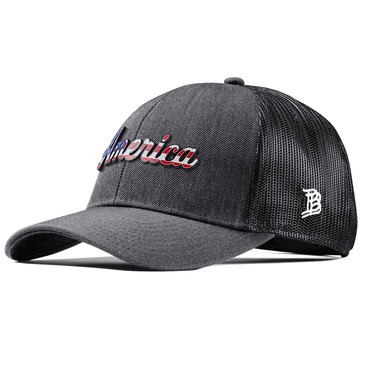 America Stretch Snapback Trucker Charcoal