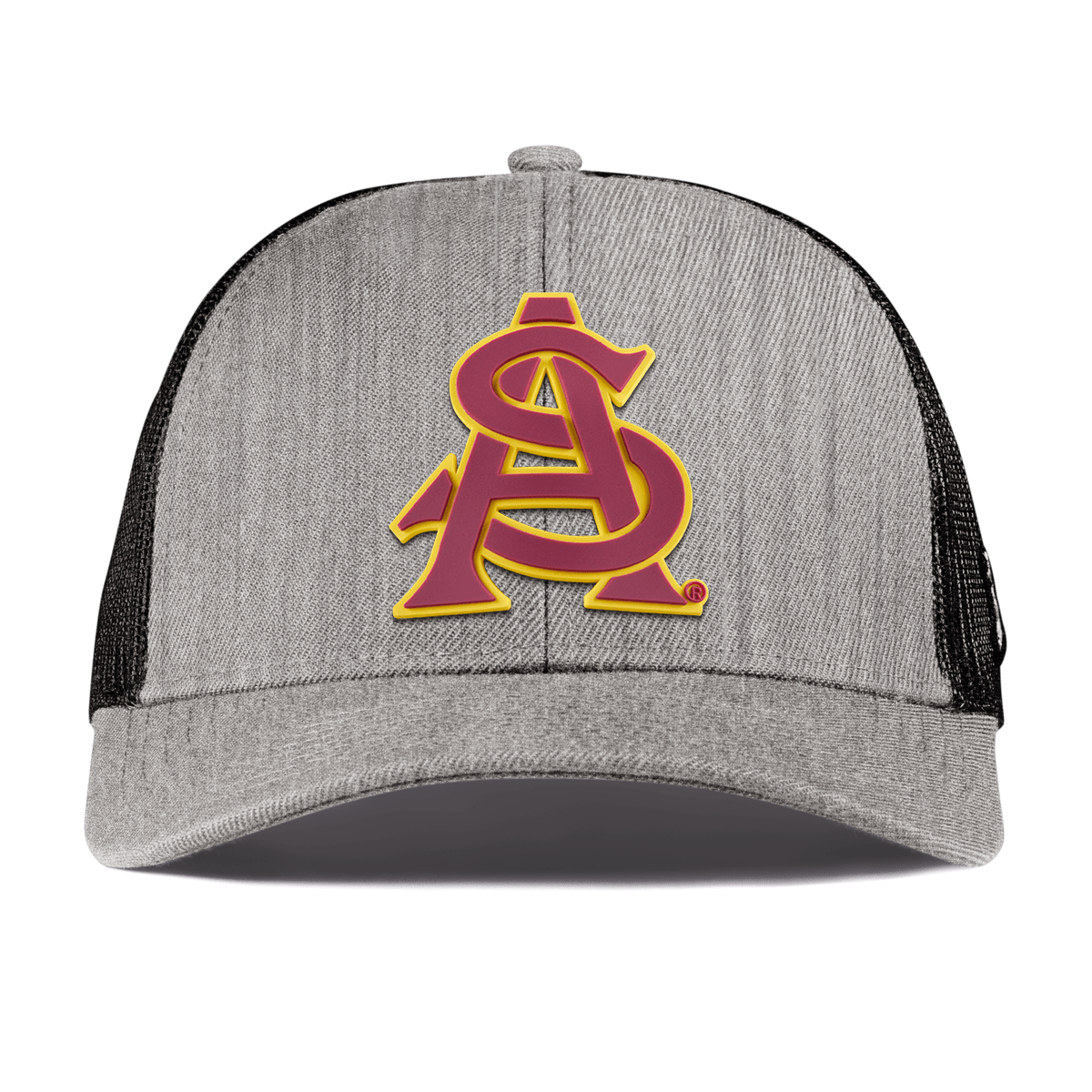 Arizona State University "ASU Baseball and Gold" Curved Stretch Trucker Heather Gray