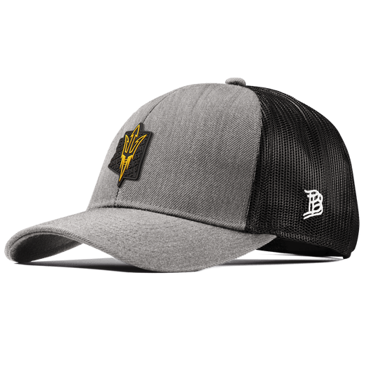 Arizona State University "ASU Pitchfork" Stretch Snapback Trucker Heather Gray 