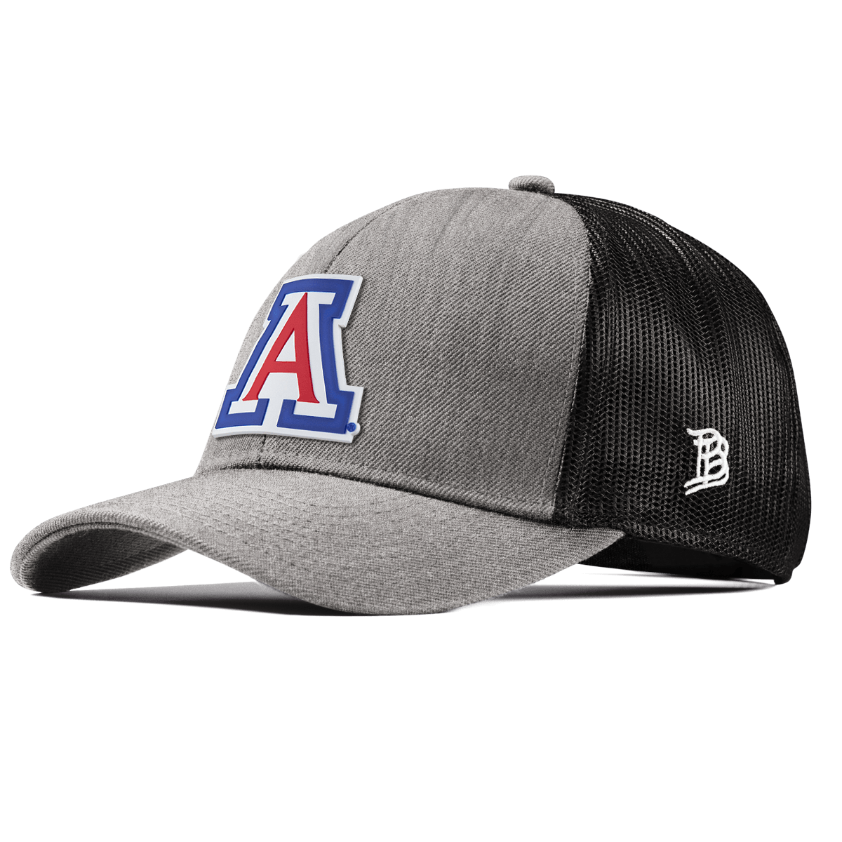 University of Arizona "Arizona Block" Stretch Snapback Trucker Heather Gray 