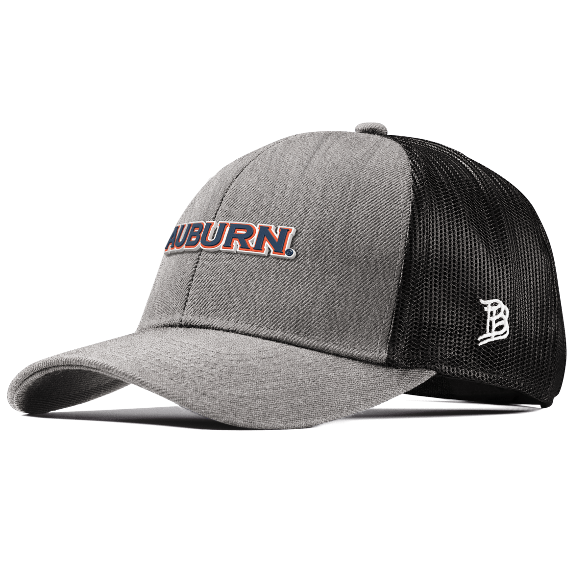 Auburn University "Auburn Block" Curved Stretch Trucker Heather Gray