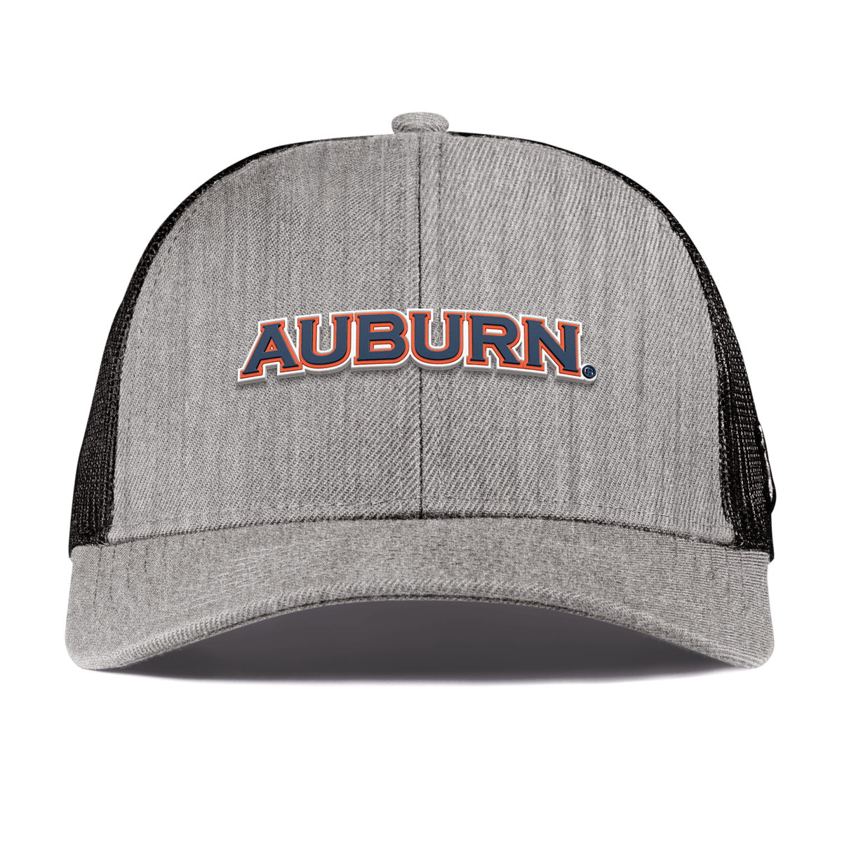 Auburn University "Auburn Block" Curved Stretch Trucker Heather Gray