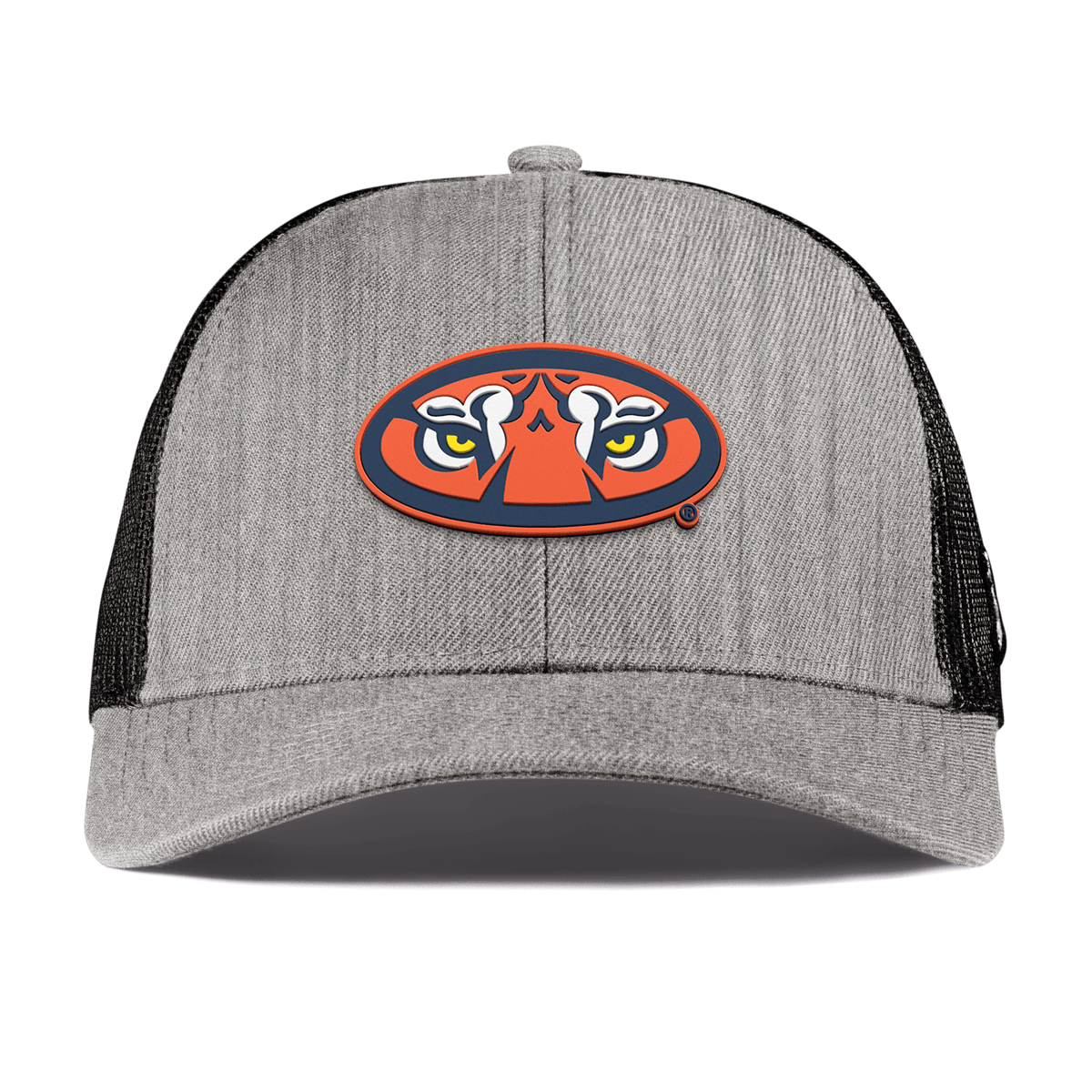 Auburn University "Auburn Tiger Eyes" Curved Stretch Trucker Heather Gray