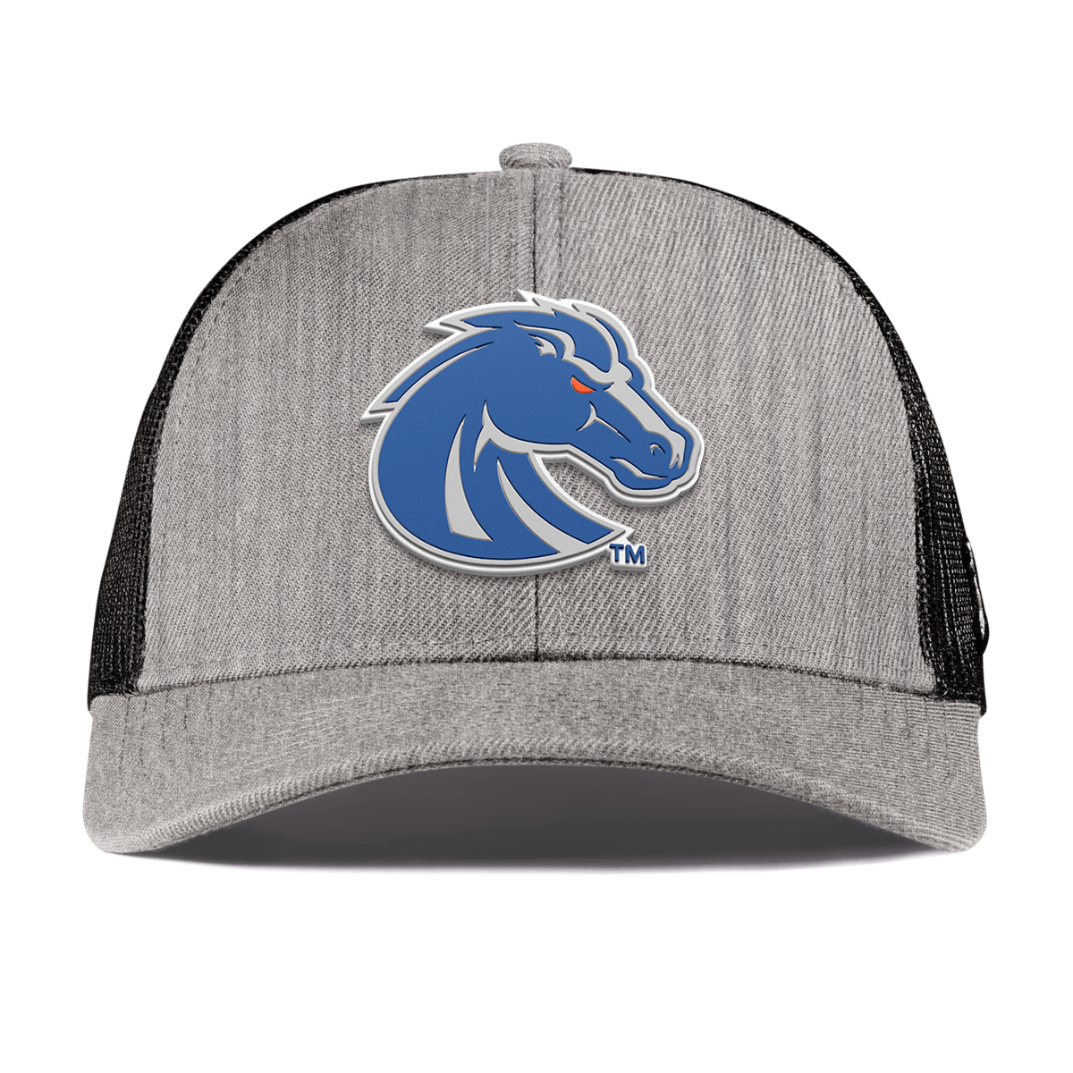 Boise State University "Boise State Broncos Gray" Curved Stretch Trucker Heather Gray